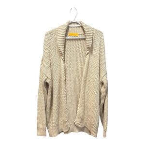 Yellow Label Co. Portugal 100% Cotton Shawl Collar Knit Cardigan‎ Men's M Beige